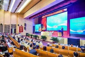 Đại biểu tham dự phiên họp tại Trụ sở Bộ Ngoại giao. (Ảnh: Quang Hòa)