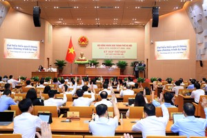 Quang cảnh kỳ họp thứ 6, HĐND TP. Hà Nội khóa XVII.