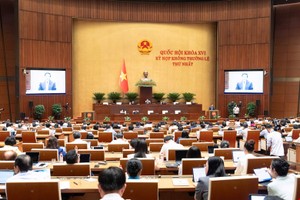 Phiên họp sáng 12/8 của Quốc hội - Ảnh: QH. 