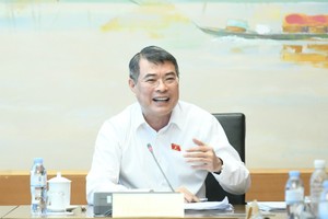 Thủ tướng Lê Minh Hưng tại phiên thảo luận tổ sáng 19/8 của Quốc hội. 