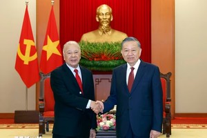 Tổng Bí thư, Chủ tịch nước Tô Lâm tiếp Thượng nghị sỹ Alberto Anaya Gutierrez, Tổng Bí thư Đảng Lao động Mexico - Ảnh: TTXVN