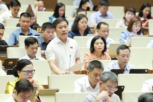 Đại biểu Nguyễn Khánh Vũ phát biểu - Ảnh: Quang Phúc.