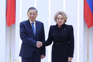 Tổng Bí thư, Chủ tịch nước Tô Lâm và Chủ tịch Hội đồng Liên bang Nga Valentina Matvienko - Ảnh: TTXVN