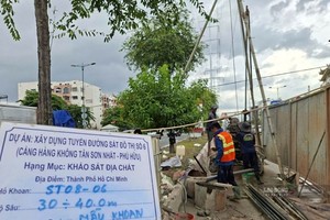 Khoan khảo sát địa chất tuyến Metro số 6 