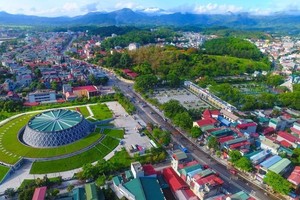 Điện Biên nhìn từ trên cao.