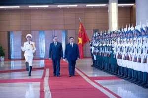 Tổng Bí thư, Chủ tịch nước Tô Lâm chủ trì Lễ đón Nhà vua Vương quốc Thái Lan và Hoàng hậu.