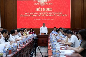 Phó Thủ tướng Thường trực Chính phủ Phạm Gia Túc chủ trì Hội nghị giao ban công tác 9 tháng đầu năm 2026 giữa Đảng ủy Chính phủ và các đảng ủy trực thuộc - Ảnh: chinhphu.vn