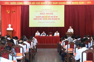 Tổng Bí thư, Chủ tịch nước Tô Lâm phát biểu tại cuộc tiếp xúc cử tri - Ảnh: Quang Thái.
