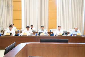 Một phiên họp của Ủy ban Thường vụ Quốc hội - Ảnh: QH. 
