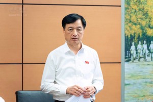 Trưởng Ban Tổ chức Trung ương Nguyễn Duy Ngọc phát biểu tại tổ - Ảnh: QH.