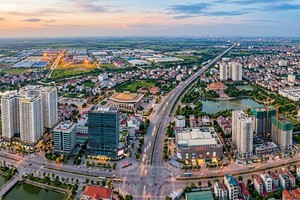 Một góc thành phố Bắc Ninh. Ảnh Cổng thông tin điện tử Bắc Ninh.