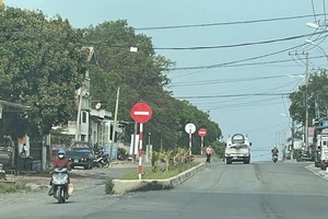 Đường Trường Chinh, một trong những khu vực liên quan đến dự án chống ngập úng khu vực trung tâm phường Kon Tum với tổng mức đầu tư 300 tỷ đồng. 