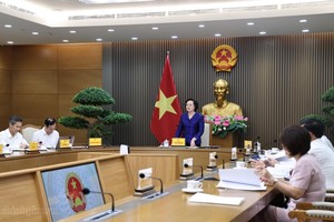 Phó Thủ tướng Phạm Thị Thanh Trà chủ trì Phiên họp lần thứ nhất Ban Công tác liên ngành đối ngoại và hội nhập quốc tế về văn hóa, xã hội, giáo dục - đào tạo - Ảnh: chinhphu.vn