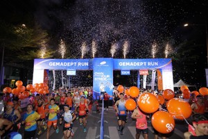 Gemadept Run 2026 tại TP.HCM thu hút hơn 4.500 vận động viên tranh tài ở ba cự ly 5 km, 10 km và 21 km.