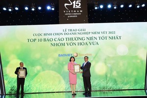 Chứng khoán Bảo Việt (BVSC) được vinh danh top 10 Báo cáo thường niên tốt nhất