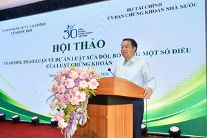 Thứ trưởng Bộ Tài chính Nguyễn Đức Chi phát biểu tại hội thảo