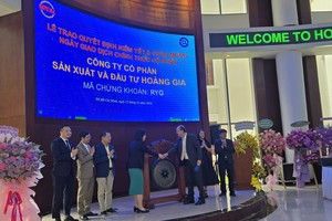 Tân binh Gạch Hoàng Gia (RYG) chào sàn HOSE tăng mạnh 12%, vốn hóa gần 760 tỷ đồng