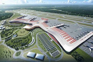 Phối cảnh sân bay Quốc tế Phú Quốc, lấy cảm hứng từ hình tượng Phượng Hoàng. (Ảnh: Hoà Phát)