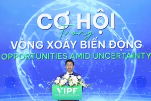 Ông Phạm Văn Hoành, Tổng biên tập Báo Tài chính - Đầu tư phát biểu tại VIPF 2026 (Ảnh: Lê Toàn).