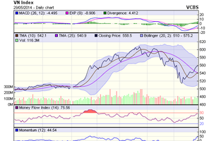 Biểu đồ kỹ thuật VN-Index. Nguồn: VCBS