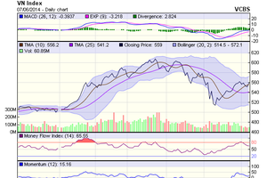Biểu đồ kỹ thuật VN-Index. Nguồn: VCBS