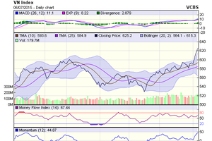 Biểu đồ kỹ thuật VN-Index. Nguồn: VCBS