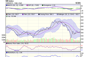Biểu đồ kỹ thuật VN-Index. Nguồn: VCBS