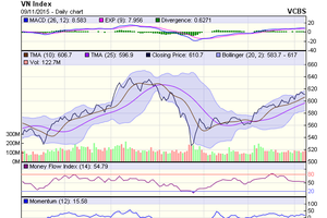 Biểu đồ kỹ thuật VN-Index. Nguồn: VCBS