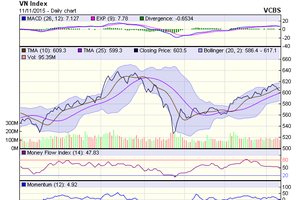 Biểu đồ kỹ thuật VN-Index. Nguồn: VCBS