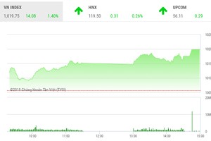 Phiên chiều 4/1: STB bùng nổ, VN-Index tiếp tục bay cao