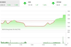Phiên chiều 18/1: Đảo chiều ngoạn mục, VN-Index nhảy vọt lên mức cao nhất ngày
