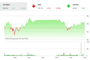 Phiên chiều 10/1: Bluechips giúp VN-Index giữ sắc xanh nhạt