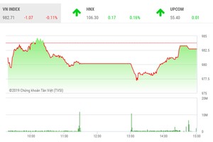 Phiên chiều 23/5: VN-Index chật vật giữ mốc 980 điểm