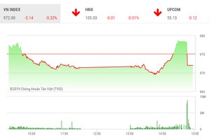 Phiên chiều 28/5: “Bổ nhào” cuối phiên