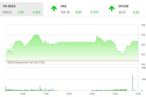 Phiên chiều 11/2: Cổ phiếu ngân hàng giúp VN-Index giữ được sắc xanh