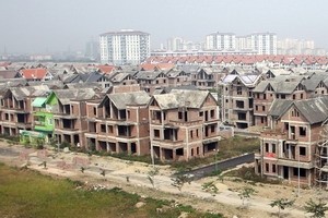 Khu biệt thự được xây dựng tại Khu đô thị Việt Hưng, quận Long Biên
