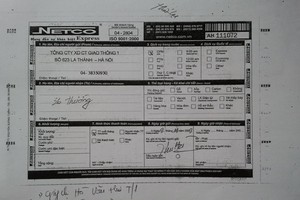 Một trong số 3 vận đơn của Cienco1 được cho là không hợp lệ.