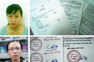 Có trong tay hợp đồng góp vốn và phiếu thu giả, các đối tượng đã lừa bán hàng chục lô đất liền kề tại khu đô thị Vân Canh (H.Hoài Đức) do Công ty Cổ phần Tasco làm chủ đầu tư, chiếm đoạt hơ