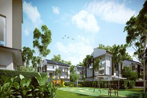 Phối cảnh khu biệt thự dự án.