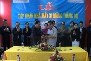 Lễ tiếp nhận nhà máy xi măng Thắng Lợi