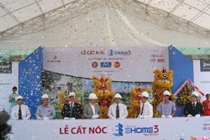 NLG: Ehome 3 cất nóc vượt tiến độ 1 tháng