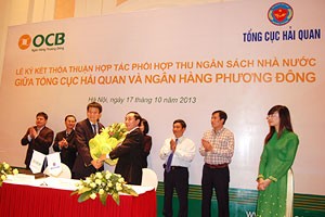 OCB phối hợp với Tổng cục Hải quan thu ngân sách nhà nước