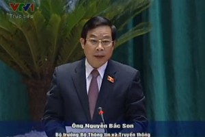 Bộ trưởng Bộ Thông tin và Truyền thông trả lời chất vấn trước Quốc hội chiều 20/11