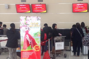 VietJetAir  chuyển khu vực làm thủ tục tại Nội Bài