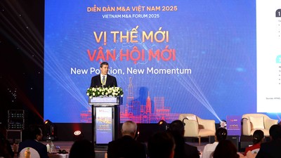 Ông Michael Dwyer, Trưởng bộ phận Tư vấn Thương vụ, KPMG Việt Nam trình bày tại Diễn đàn