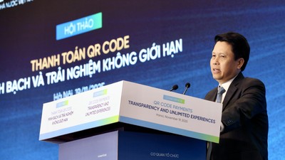 Ông Phạm Tiến Dũng, Phó Thống đốc Ngân hàng Nhà nước Việt Nam phát biểu tại sự kiện.