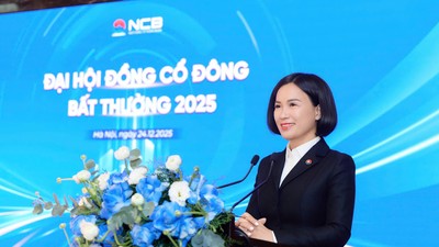 Bà Bùi Thị Thanh Hương, Chủ tịch HĐQT chia sẻ với cổ đông tại Đại hội