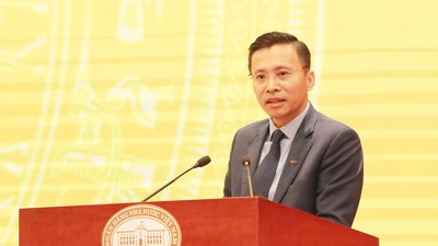 Ông Phạm Như Ánh, Tổng giám đốc Ngân hàng TMCP Quân đội (MB) phát biểu tại Hội nghị.