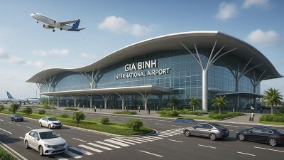 Phối cảnh nhà ga hành khách của sân bay Gia Bình (tỉnh Bắc Ninh)