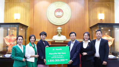 Manulife quyên góp 1,5 tỷ đồng hỗ trợ đồng bào miền Bắc bị ảnh hưởng bởi thiên tai